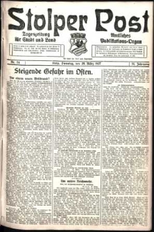 Stolper Post. Tageszeitung f&uuml;r Stadt und Land Nr. 74/1927