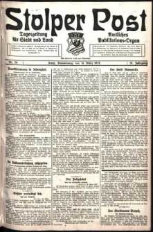 Stolper Post. Tageszeitung f&uuml;r Stadt und Land Nr. 76/1927