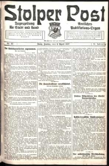 Stolper Post. Tageszeitung f&uuml;r Stadt und Land Nr. 83/1927