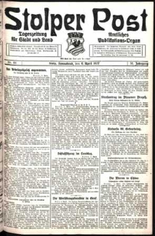 Stolper Post. Tageszeitung für Stadt und Land Nr. 84/1927