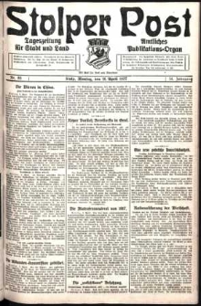 Stolper Post. Tageszeitung für Stadt und Land Nr. 85/1927