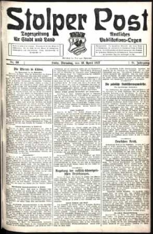 Stolper Post. Tageszeitung für Stadt und Land Nr. 90/1927