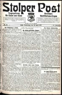 Stolper Post. Tageszeitung für Stadt und Land Nr. 98/1927