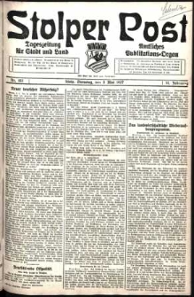 Stolper Post. Tageszeitung f&uuml;r Stadt und Land Nr. 102/1927