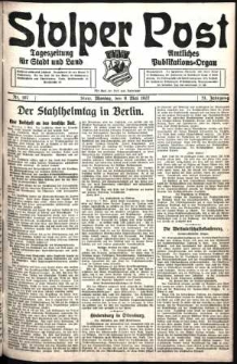 Stolper Post. Tageszeitung f&uuml;r Stadt und Land Nr. 107/1927