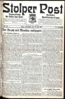 Stolper Post. Tageszeitung für Stadt und Land Nr. 123/1927