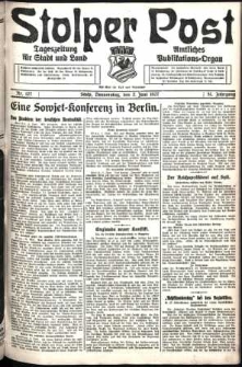 Stolper Post. Tageszeitung für Stadt und Land Nr. 127/1927
