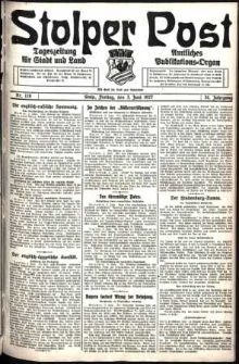 Stolper Post. Tageszeitung für Stadt und Land Nr. 128/1927