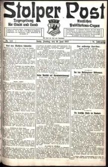 Stolper Post. Tageszeitung f&uuml;r Stadt und Land Nr. 133/1927