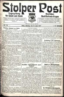 Stolper Post. Tageszeitung für Stadt und Land Nr. 135/1927