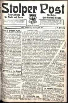Stolper Post. Tageszeitung für Stadt und Land Nr. 138/1927