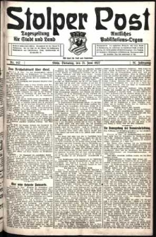 Stolper Post. Tageszeitung für Stadt und Land Nr. 142/1927