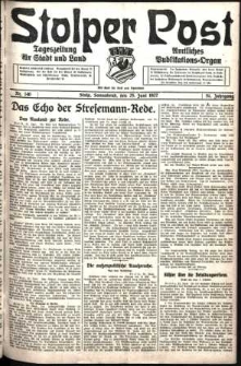 Stolper Post. Tageszeitung für Stadt und Land Nr. 146/1927