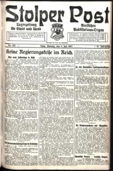Stolper Post. Tageszeitung für Stadt und Land Nr. 153/1927
