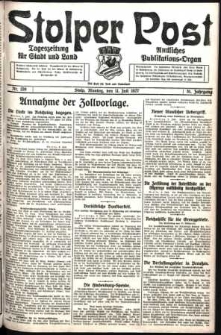 Stolper Post. Tageszeitung f&uuml;r Stadt und Land Nr. 159/1927