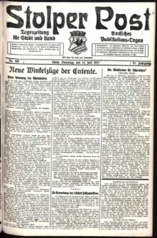 Stolper Post. Tageszeitung für Stadt und Land Nr. 160/1927