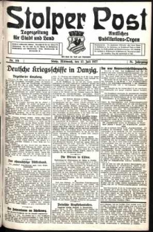 Stolper Post. Tageszeitung f&uuml;r Stadt und Land Nr. 161/1927