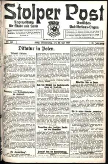 Stolper Post. Tageszeitung für Stadt und Land Nr. 162/1927