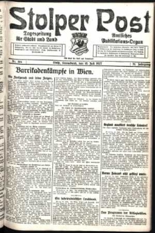 Stolper Post. Tageszeitung für Stadt und Land Nr. 164/1927