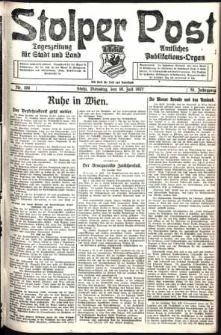 Stolper Post. Tageszeitung für Stadt und Land Nr. 166/1927