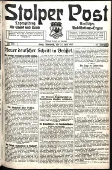 Stolper Post. Tageszeitung für Stadt und Land Nr. 173/1927