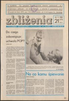 Zbliżenia : tygodnik społeczno-polityczny, 1983, nr 21