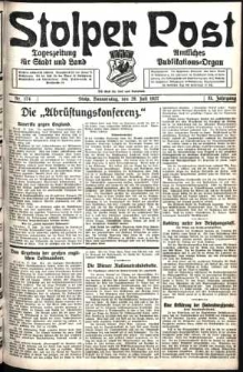 Stolper Post. Tageszeitung für Stadt und Land Nr. 174/1927