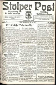 Stolper Post. Tageszeitung f&uuml;r Stadt und Land Nr. 175/1927