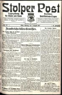 Stolper Post. Tageszeitung für Stadt und Land Nr. 177/1927
