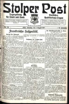 Stolper Post. Tageszeitung für Stadt und Land Nr. 178/1927