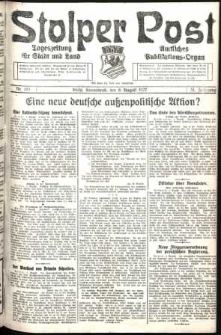 Stolper Post. Tageszeitung f&uuml;r Stadt und Land Nr. 182/1927