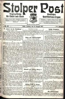 Stolper Post. Tageszeitung für Stadt und Land Nr. 187/1927