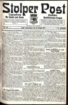 Stolper Post. Tageszeitung für Stadt und Land Nr. 192/1927