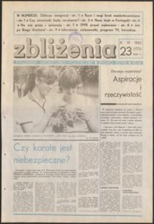 Zbliżenia : tygodnik społeczno-polityczny, 1983, nr 23