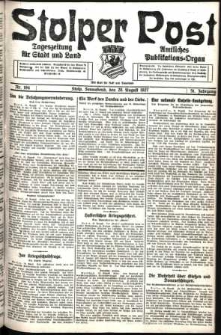Stolper Post. Tageszeitung f&uuml;r Stadt und Land Nr. 194/1927