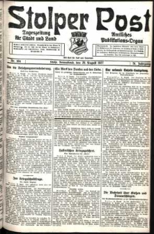Stolper Post. Tageszeitung für Stadt und Land Nr. 194/1927