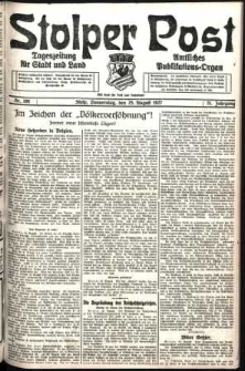 Stolper Post. Tageszeitung f&uuml;r Stadt und Land Nr. 198/1927
