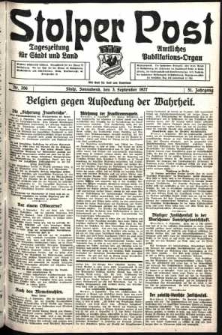 Stolper Post. Tageszeitung für Stadt und Land Nr. 206/1927