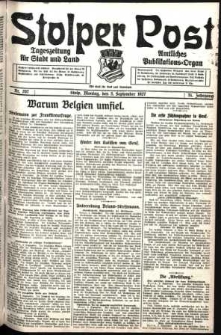 Stolper Post. Tageszeitung für Stadt und Land Nr. 207/1927