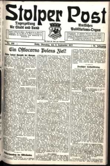 Stolper Post. Tageszeitung für Stadt und Land Nr. 208/1927