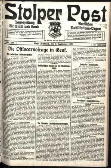 Stolper Post. Tageszeitung für Stadt und Land Nr. 209/1927