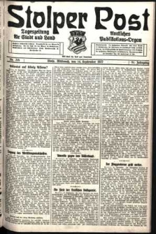 Stolper Post. Tageszeitung für Stadt und Land Nr. 215/1927