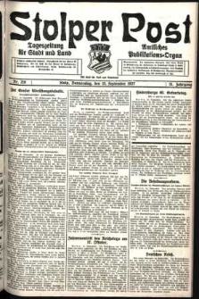 Stolper Post. Tageszeitung für Stadt und Land Nr. 216/1927