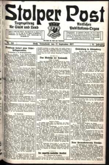 Stolper Post. Tageszeitung für Stadt und Land Nr. 218/1927