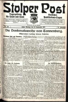 Stolper Post. Tageszeitung für Stadt und Land Nr. 219/1927