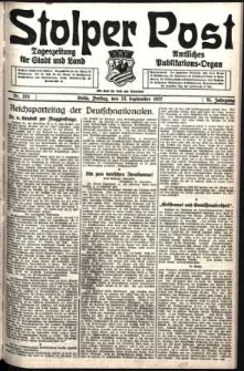 Stolper Post. Tageszeitung für Stadt und Land Nr. 223/1927