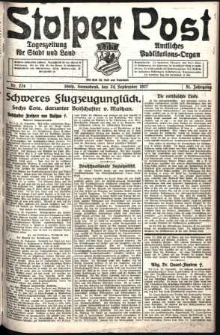 Stolper Post. Tageszeitung für Stadt und Land Nr. 224/1927