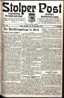 Stolper Post. Tageszeitung für Stadt und Land Nr. 225/1927