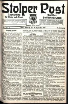 Stolper Post. Tageszeitung für Stadt und Land Nr. 227/1927
