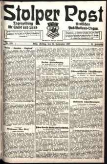 Stolper Post. Tageszeitung für Stadt und Land Nr. 229/1927